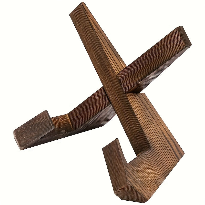 Handmade Wooden Cookbook Stand - 1 Pair Recipe Book Holder For Display Stand - Farmhouse Cook Book Stand For Kitchen Counter