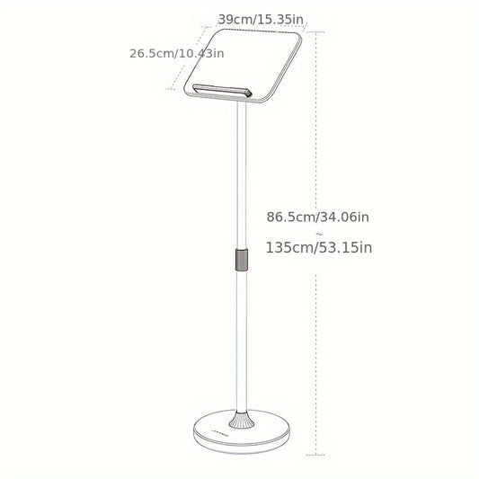 Floor-standing Reading Stand Standing Reading Stand Retractable Bookshelf Desktop Support Rod Picture Book Holder Fixed Book Flip Book Book Stand Piano Score