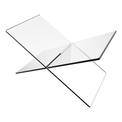 Acrylic Book Stand for Coffee Table - Clear PMMA Transparent Book Holder for Reading, Art Cookbook, Bible, Textbooks, Magazine - Durable and Stylish Reading Accessory