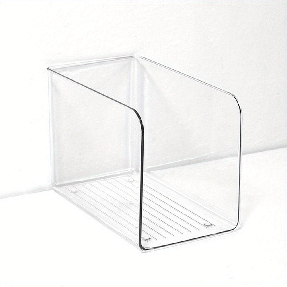 Premium Acrylic Book Stand 1pc Transparent U-Shaped Premium Acrylic Book Stand - Large Capacity Organizer with Non-Slip Base & Easy-Carry Handles - Perfect for Home Office, Space-Saving Design