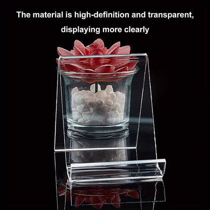 1Set 10Pcs Transparent Acrylic Book Display Stands, Clear N\u002FC Shape Acrylic Flat Back Display Easel Picture Album Brochure Holder for Displaying Organizer Books (4.3x4.1x1.5 Inch)