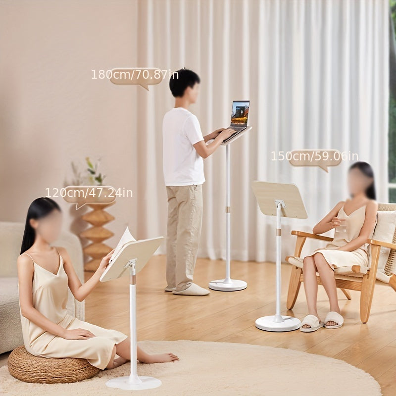 Floor-standing Reading Stand Standing Reading Stand Retractable Bookshelf Desktop Support Rod Picture Book Holder Fixed Book Flip Book Book Stand Piano Score