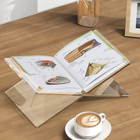 1pc, Newly Upgraded U-Shaped Book Holder, with a More Sturdy U-Shaped Design for Reading, Recipe Placement, Bible Reading, Etc. Acrylic Material Has a Transparent Effect, Simple And Convenient