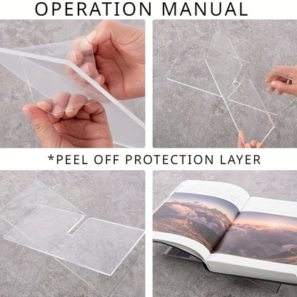 1pc, Newly Upgraded U-Shaped Book Holder, with a More Sturdy U-Shaped Design for Reading, Recipe Placement, Bible Reading, Etc. Acrylic Material Has a Transparent Effect, Simple And Convenient