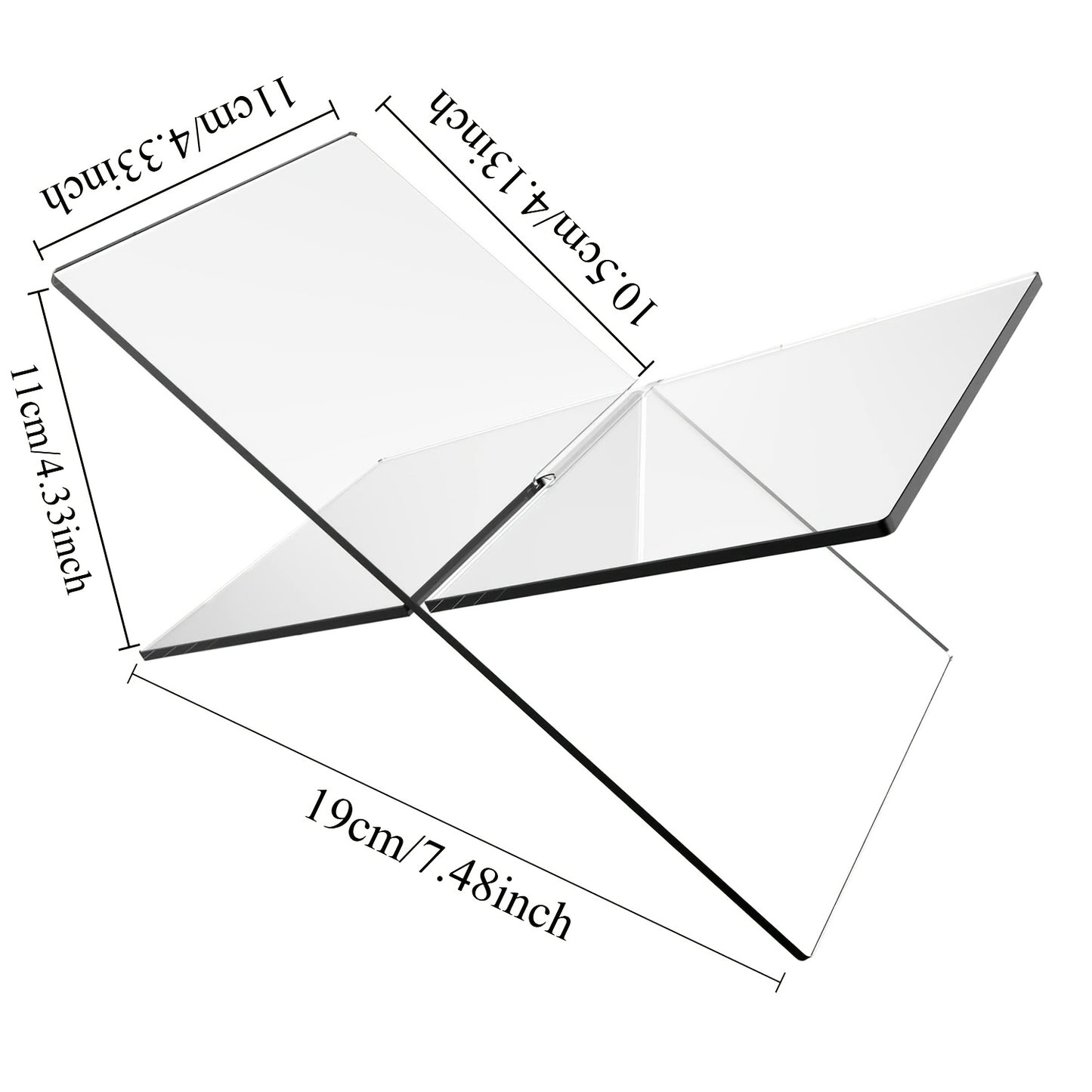 Acrylic Book Stand for Coffee Table - Clear PMMA Transparent Book Holder for Reading, Art Cookbook, Bible, Textbooks, Magazine - Durable and Stylish Reading Accessory