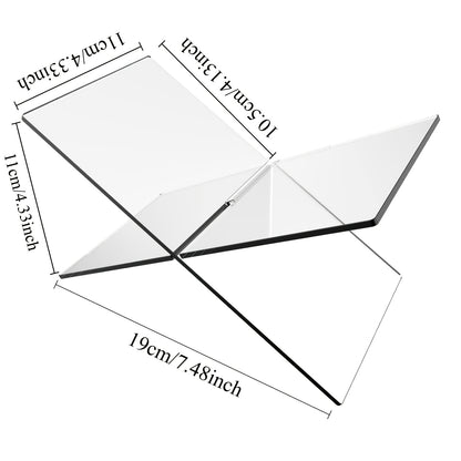Acrylic Book Stand for Coffee Table - Clear PMMA Transparent Book Holder for Reading, Art Cookbook, Bible, Textbooks, Magazine - Durable and Stylish Reading Accessory